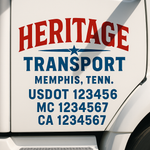 Custom Truck Door Decal Sticker Signs | US DOT Compliant Truck Door Lettering Templates | Make Your Own - Add Your Own Text (2-Pack)