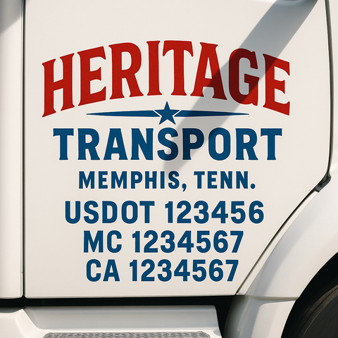 Custom Truck Door Decal Sticker Signs | US DOT Compliant Truck Door Lettering Templates | Make Your Own - Add Your Own Text (2-Pack)