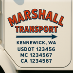 Custom Truck Door Decal Sticker Signs | US DOT Compliant Truck Door Lettering Templates | Make Your Own - Add Your Own Text (2-Pack)