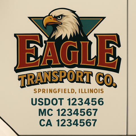 Custom Truck Door Decal Sticker Signs | US DOT Compliant Truck Door Lettering Templates | Make Your Own - Add Your Own Text (2-Pack)