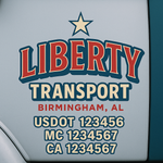 Custom Truck Door Decal Sticker Signs | US DOT Compliant Truck Door Lettering Templates | Make Your Own - Add Your Own Text (2-Pack)