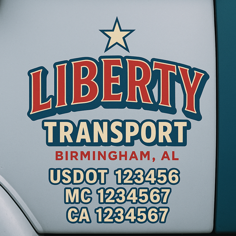 Custom Truck Door Decal Sticker Signs | US DOT Compliant Truck Door Lettering Templates | Make Your Own - Add Your Own Text (2-Pack)