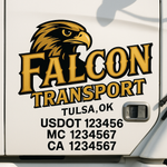 Custom Truck Door Decal Sticker Signs | US DOT Compliant Truck Door Lettering Templates | Make Your Own - Add Your Own Text (2-Pack)