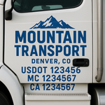 Custom Truck Door Decal Sticker Signs | US DOT Compliant Truck Door Lettering Templates | Make Your Own - Add Your Own Text (2-Pack)