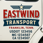 Custom Truck Door Decal Sticker Signs | US DOT Compliant Truck Door Lettering Templates | Make Your Own - Add Your Own Text (2-Pack)