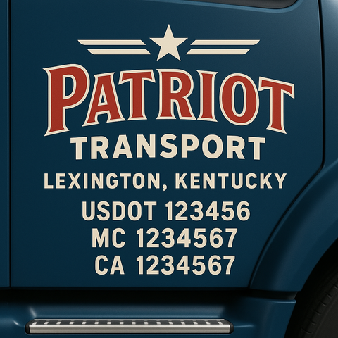 Custom Truck Door Decal Sticker Signs | US DOT Compliant Truck Door Lettering Templates | Make Your Own - Add Your Own Text (2-Pack)