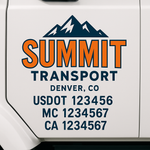Custom Truck Door Decal Sticker Signs | US DOT Compliant Truck Door Lettering Templates | Make Your Own - Add Your Own Text (2-Pack)
