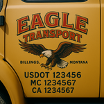 Custom Truck Door Decal Sticker Signs | US DOT Compliant Truck Door Lettering Templates | Make Your Own - Add Your Own Text (2-Pack)