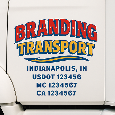 Custom Truck Door Decal Sticker Signs | US DOT Compliant Truck Door Lettering Templates | Make Your Own - Add Your Own Text (2-Pack)