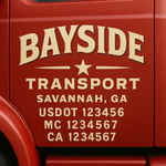 Custom Truck Door Decal Sticker Signs | US DOT Compliant Truck Door Lettering Templates | Make Your Own - Add Your Own Text (2-Pack)