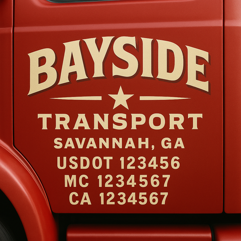 Custom Truck Door Decal Sticker Signs | US DOT Compliant Truck Door Lettering Templates | Make Your Own - Add Your Own Text (2-Pack)