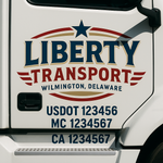 Custom Truck Door Decal Sticker Signs | US DOT Compliant Truck Door Lettering Templates | Make Your Own - Add Your Own Text (2-Pack)