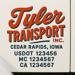 Custom Truck Door Decal Sticker Signs | US DOT Compliant Truck Door Lettering Templates | Make Your Own - Add Your Own Text (2-Pack)