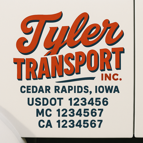 Custom Truck Door Decal Sticker Signs | US DOT Compliant Truck Door Lettering Templates | Make Your Own - Add Your Own Text (2-Pack)
