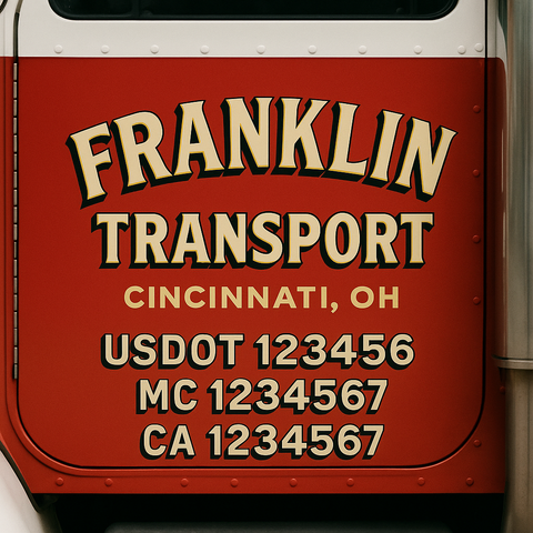 Custom Truck Door Decal Sticker Signs | US DOT Compliant Truck Door Lettering Templates | Make Your Own - Add Your Own Text (2-Pack)