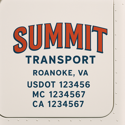 Custom Truck Door Decal Sticker Signs | US DOT Compliant Truck Door Lettering Templates | Make Your Own - Add Your Own Text (2-Pack)
