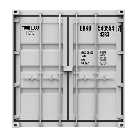 full door shipping container identification number decals
