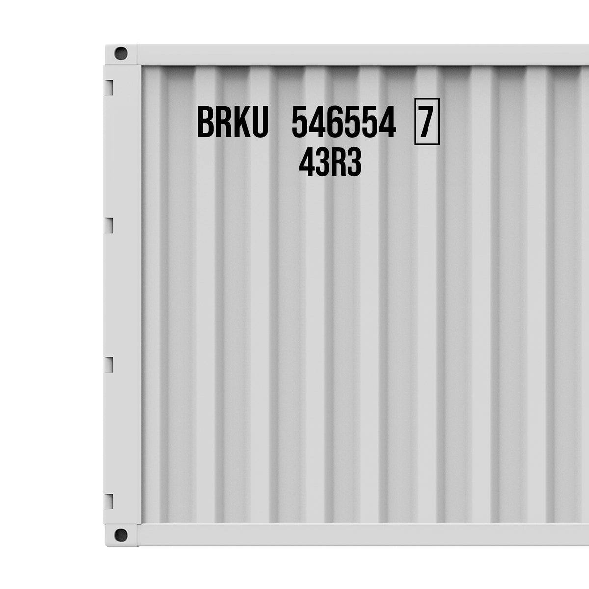 Shipping Container Bic Code Custom Two Line Side Shipping Container Identification Bic Number Deca ...