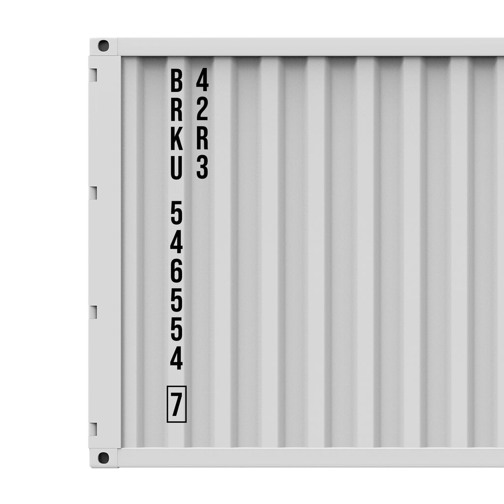 Custom Vertical Two Line Side Shipping Container Identification Bic Nu ...