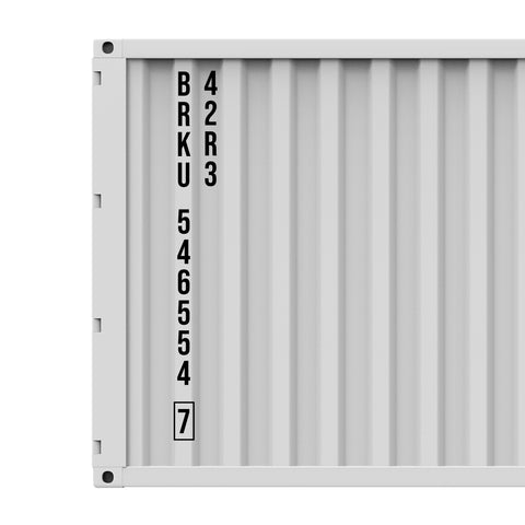 vertical shipping container identification bic decal 