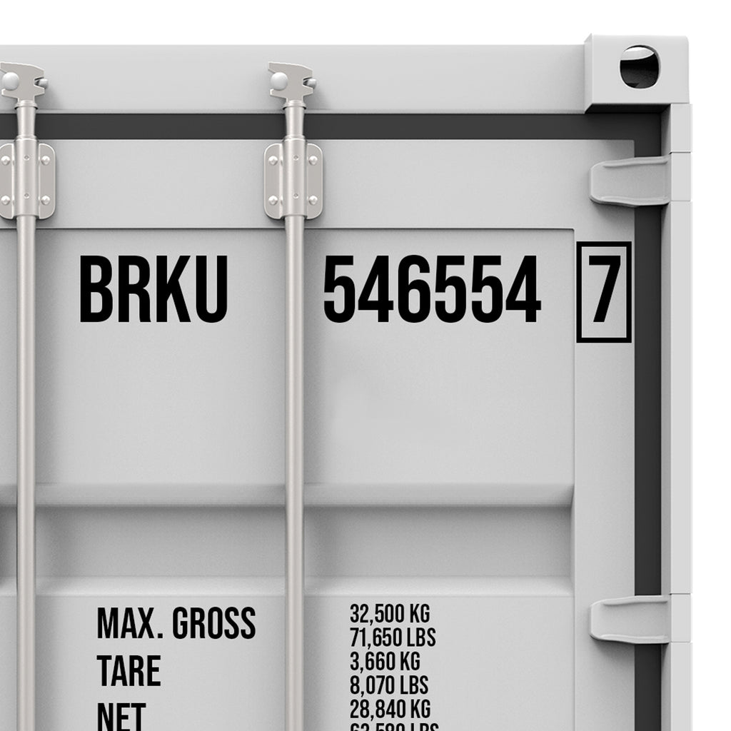 Custom Shipping Container Identification Bic Number Decal Sticker ...