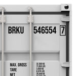 shipping container bic code number decal