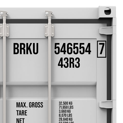 Container Number Horizontal Shipping Container Identification Regulation Number Decal Signs – Truck ...