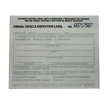 Annual Vehicle Inspection Label Decal Sticker Sign