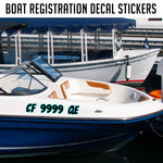 boat number sticker decal