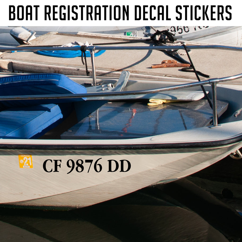 Regulation Sticker Boat Vessel Registration Identification Numbers | Boat Regulation Stic ...