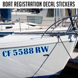 boat number decal