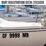 boat registration decal stickers