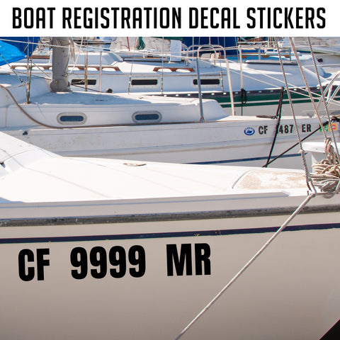 Regulation Sticker Boat Vessel Registration Identification Numbers | Boat Regulation Stic ...