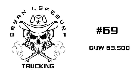 Semi-Truck Trucking Decal Set for Bryan Lefebvre