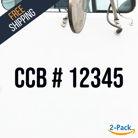 ccb number decal sticker