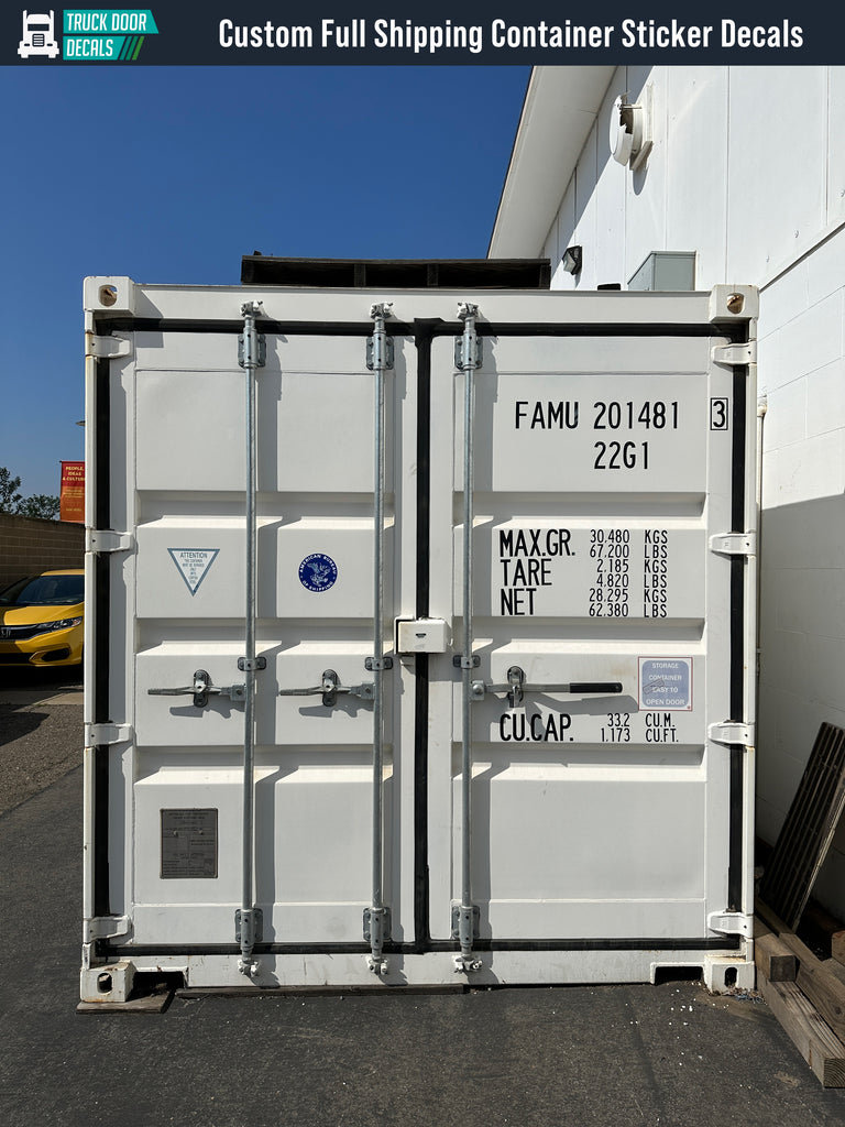 Container Id Sticker Custom Two Line Shipping Container Identification Bic Number Decal Sti ...