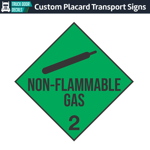 Hazard Class 2: Non-Flammable Gas Placard Sign