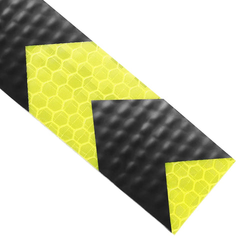 Magnetic DOT Reflective Strips Black & Yellow | DOT Compliant Trucking Strips | Reusable | 2" x 18"