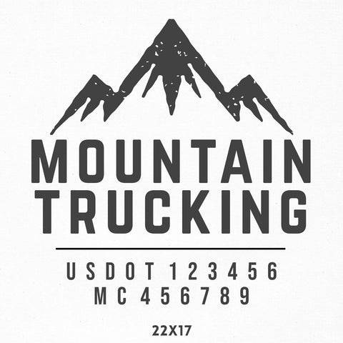 Company Name Truck Decal with Mountain
