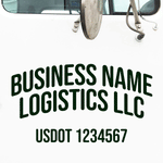 2 Line Arched Company Name with USDOT Decal