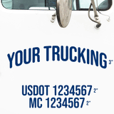 Company Name Line Truck Decal + 2 Regulation Lines