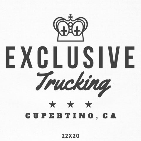 Company Name Trucking Decal with Location & Crown