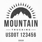 Mountain Style Trucking Decal with USDOT