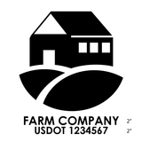 Company Name Door with USDOT (2 Decals)