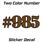 2 color usdot number decal sticker