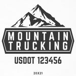 Company Name & USDOT Decal with Mountain