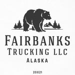 Company Name Decal with Bear