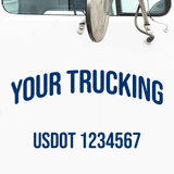 Arched Company Name Decal with USDOT Number