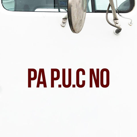 PA P.U.C Number Decal Sticker
