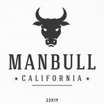 Company Name Decal with Bull Icon